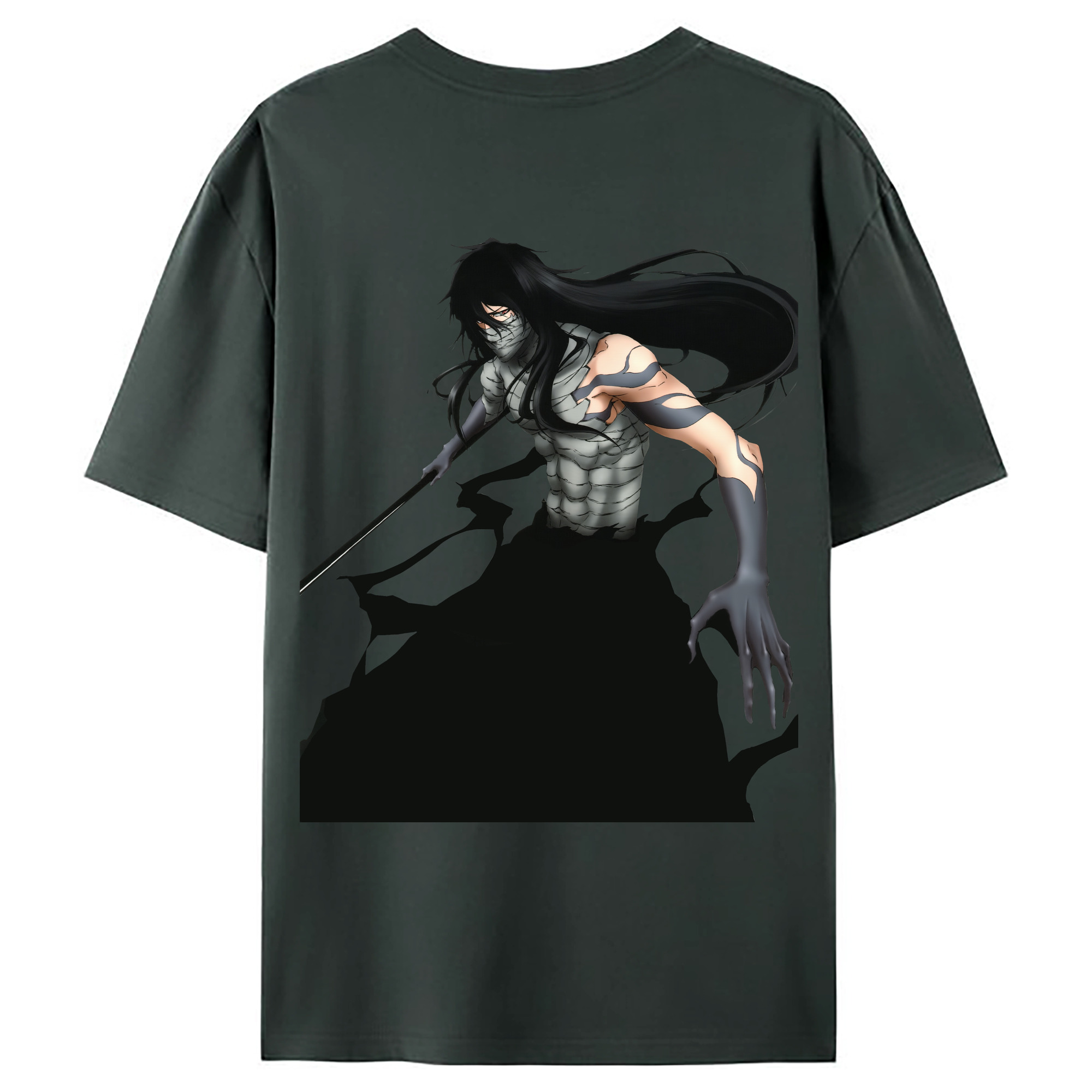 （画像用） ブリーチ 黒崎一護（くろさき いちご）BLEACH Kurosaki Ichigo 綿100％ メンズ半袖Tシャツ（バックプリント） 通気性